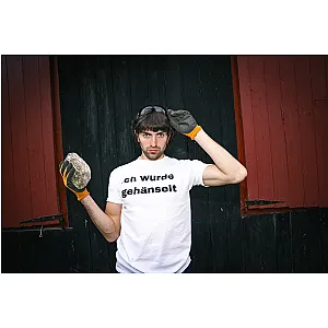 "Ich wurde gehänselt" weißes Crewneck T-Shirt — Produktbild 3